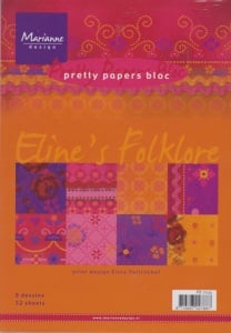 Marianne Design Pretty Paper Bloc Eline's folklore A5 PB7033 - Img 1