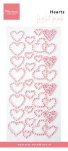 Marianne Design RhineStones Hearts Light Pink CA3222