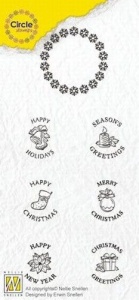 Nellie Circle Clear Stamps English texts - Christmas CCSK002 (Locatie: i610 )