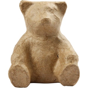 Papier-maché beer hoogte: 8 cm