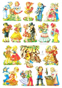 Poezieplaatjes kinderen vintage 7009 (Locatie: MP097)