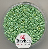 Rayher rocailles 2 mm lichtgroen 17 gr. 1406211 (Locatie: K3)