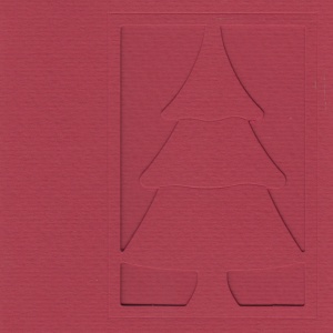 Romak dubbele kaart met kerstboom donkerrood K2-271-23 (Locatie: LL041) - Img 1