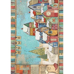 Stamperia Rice Paper A4 Snowy Landscape DSFA4405 (Locatie: 0819)