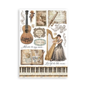 Stamperia washi pad, 14.8x21 cm, 8 vellen SBW34 - Img 4
