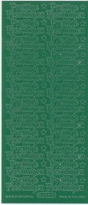 Starform sticker donker groen prettige feestdagen 268 (Locatie: A273 )