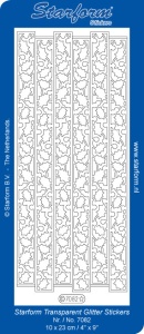 Starform sticker glitter goud / zilver 7082 (Locatie: J516)