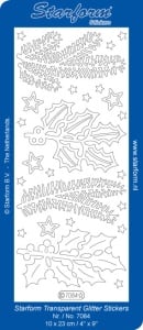 Starform sticker glitter zilver / goud 7084 (Locatie: J536)