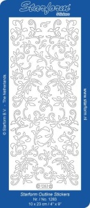 Starform stickervel 1283 transparant glitter goud (Locatie: G299 )