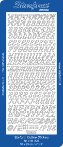Starform stickervel goud alfabet 826 (Locatie: T040 )