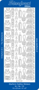 Starform stickervel goud baby 116 (Locatie: B187)