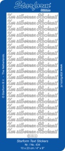 Starform stickervel goud Zur silberen Hochzeit 434 (Locatie: T008)