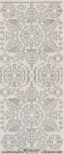 Starform stickervel ijskristal glitter transparant zilver 7054 (Locatie: G057)