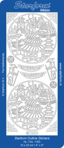 Starform stickervel Japan zilver 1163 (Locatie: j253)
