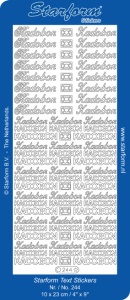 Starform stickervel kadobon zilver 244 (Locatie: I229)