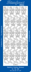 Starform Stickervel kerst zilver 988 (Locatie: BB135)