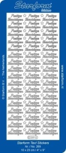 Starform stickervel Prettige Feestdagen groen 262 (Locatie: b328)