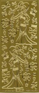 Starform stickervel vrouwen goud 1250 (Locatie: c053)