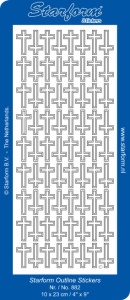 Starform stickervel zilver geloof 882 (Locatie: L90)