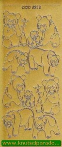 Sticker goud panda DD5315 (Locatie: NN131) - Img 2