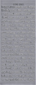 Sticker zilver Engelse teksten DD2381 (Locatie: A232) - Img 2