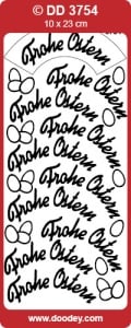 Stickervel Frohe Ostern zilver DD3754 (Locatie: G105)