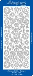 Stickervel goud bloemen nr. 1113 (Locatie: K005 )