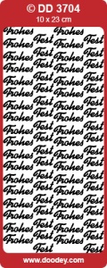 Stickervel goud Frohes Fest DD3704 (Locatie: C139)