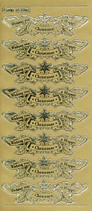 Stickervel goud kerstmis MD352704 (Locatie: e105) - Img 2