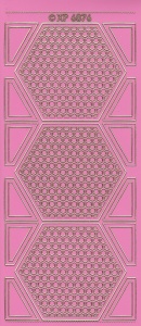 Stickervel roze/goud XP6876 (Locatie: K096)