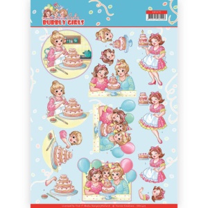 Yvonne Creations knipvel bubbly girls verjaardag CD11477 (Locatie: 1570)