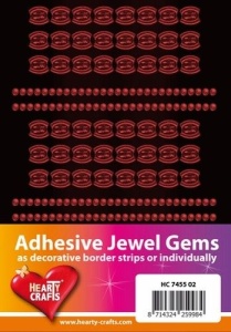 Adhesive Jewel Gems zelfklevende strips rood HC 7455 02 (Locatie: 1F )