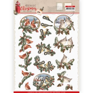 Amy Design knipvel kerstmis vogels CD11560 (Locatie: 1570)