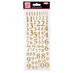 Anita's Glitter sticker nummers goud ANT 818100 (Locatie: 4814)