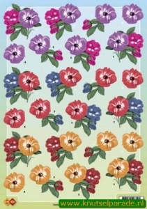 Card Deco knipvel bloemen CD 10072 (Locatie: 5516)