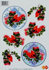 Card Deco knipvel vogels MAT10001 (Locatie: 2570)