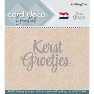 Card Deco snijmal Kerst Groetjes CDECD0037 (Locatie: k153)