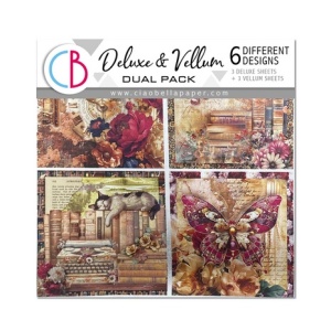 Ciao Bella Book Lovers Deluxe Paper Pearl Copper & Vellum Dual Pack Mixed 20x20 cm CBXQ004