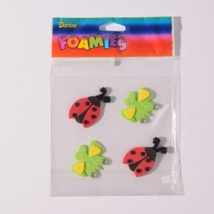 Darice foam stickers lieveheersbeestje en vlinder 1053-03 (Locatie: K3)
