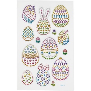 Diamond stickers, vel 10x15,5 cm, paaseieren, 284036 (Locatie: 4822)