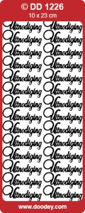 Doodey sticker zilver uitnodiging DD1226 (Locatie: C027)