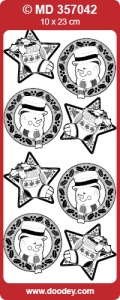 Doodey stickervel transparant zilver MD357042 (Locatie: s143)