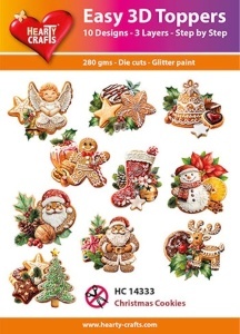 Hearty Crafts Easy 3D Toppers Christmas Cookies HC14333