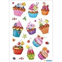 Herma stickers cupcakes glitter 2 vel 3387 (Locatie: HE021)