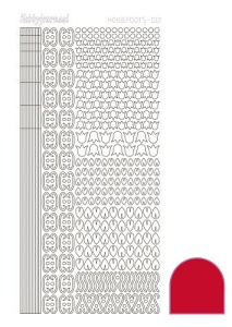Hobbydots stickervel rood STDA124 (Locatie: N254)