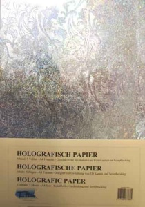 Holografisch papier Klaproos zilver 5vel A4 HP-104 (Locatie: 4331)