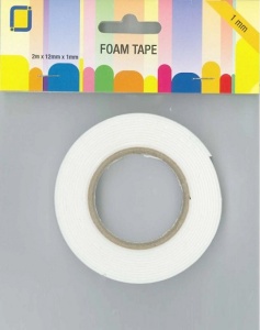 JeJe foamtape 2 mtr x 12 mm x 1,0 mm dik 3.3010