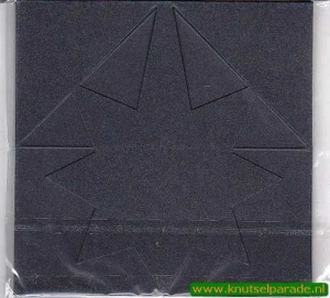 Mireille kaart metallic donkerblauw ster 6 stuks (Locatie: L73 )