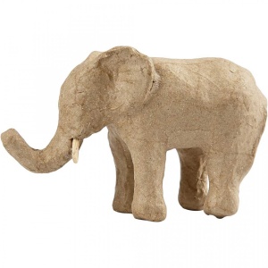 Papier-maché olifant hoogte: 9 cm