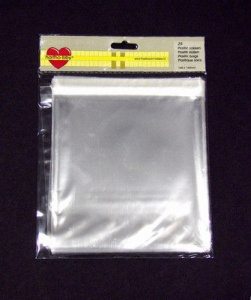 Plastic zakken 16x16 cm. met plakstrip van Hartho-bby 25 st. nr.64008